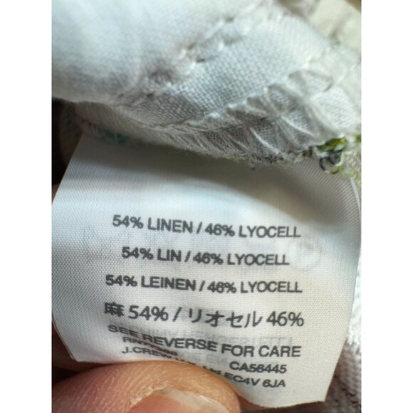J.Crew Women's Tropical Palm Trees Print Casual Panel Button Shorts Size 4 White - Picture 3 of 12
